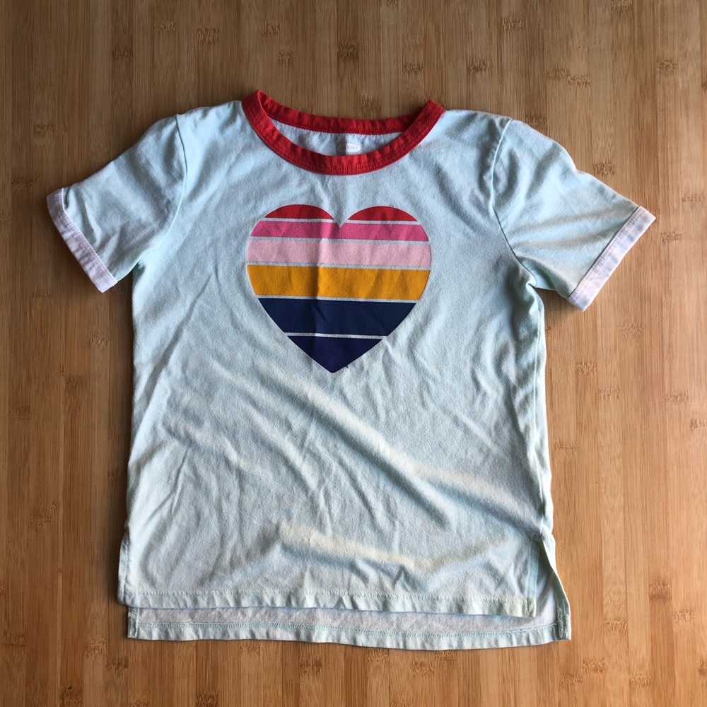 Old Navy Graphic Heart Ringer T-Shirt